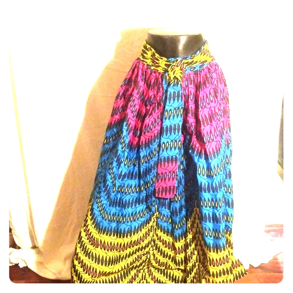 African print skirt